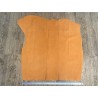 Peau de veau velours imprimé façon tricot orange - maroquinerie - cuir en stock