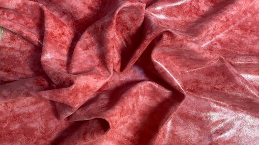Peau de veau nuancé rouge - maroquinerie - Cuir en Stock