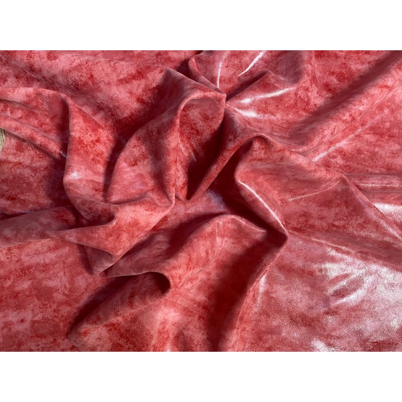 Peau de veau nuancé rouge - maroquinerie - Cuir en Stock