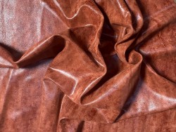 Peau de veau nuancé rouge brique - maroquinerie - Cuir en Stock