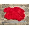 Peau de lapin en fourrure - poil rouge vif - Cuir en stock