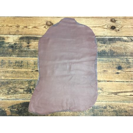 Peau de cuir d'agneau stretch - brun mauve - vêtement - cuir en stock