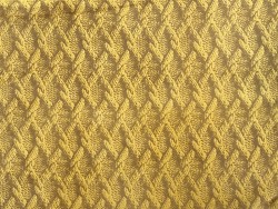 Peau de chèvre velours jaune imprimée façon tricot - maroquinerie - Cuir en stock