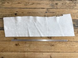 Bande de collet de vache tannage végétal effet craquelé blanc - cuir à ceinture - Cuir en Stock