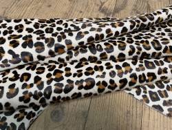 Peau de veau en poil façon léopard blanc - maroquinerie - décoration - Cuirenstock