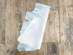 Peau de chèvre velours pailleté blanche - maroquinerie - bijou - accessoire - Cuirenstock