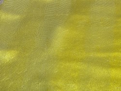 Peau de cuir de chèvre métallisé façon lézard - jaune - maroquinerie - accessoire - Cuirenstock