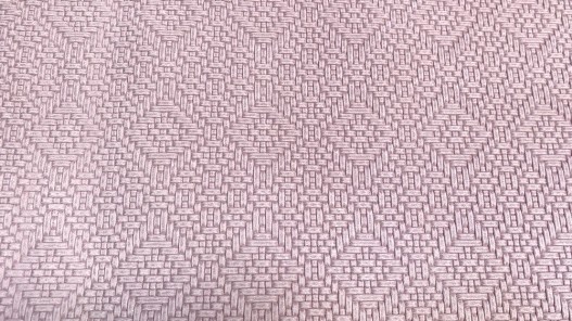 Peau de veau velours imprimé effet tressé chevron rose pâle - maroquinerie - cuirenstock