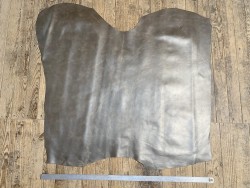 Peau de veau velours métallisé nacré brun bronze - maroquinerie - cuir en stock