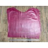 Peau de veau velours métallisé nacré rose fuchsia - maroquinerie - cuir en stock