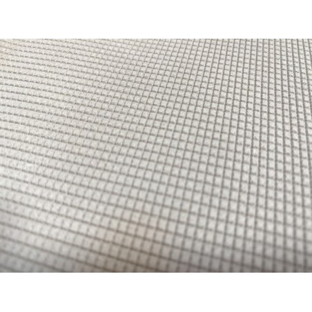 Peau de veau velours embossée façon petit damier blanc - Maroquinerie - Cuir en stock