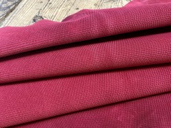 Peau de veau velours embossée grain résille - Rose framboise - Maroquinerie - Cuir en Stock