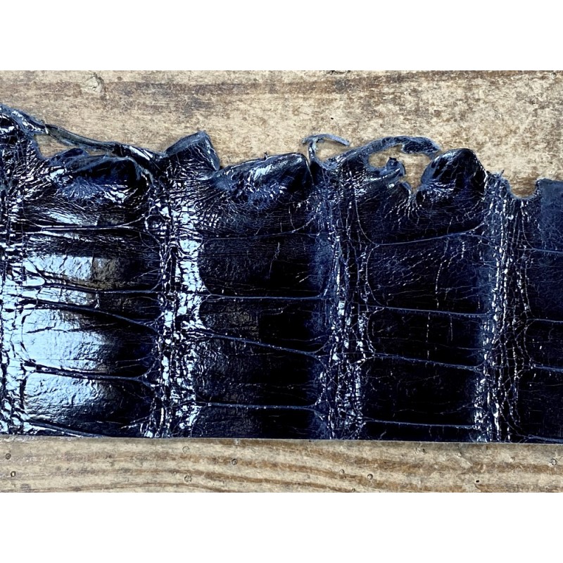 Cuir de crocodile véritable bleu marine accessoire et bijoux Cuir en Stock