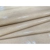 Demi-peau de cuir de vache grain façon crocodile vernis beige - Cuir en Stock
