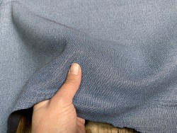 Peau de cuir d'agneau bleu façon jeans - maroquinerie - vêtement - Cuir en stock