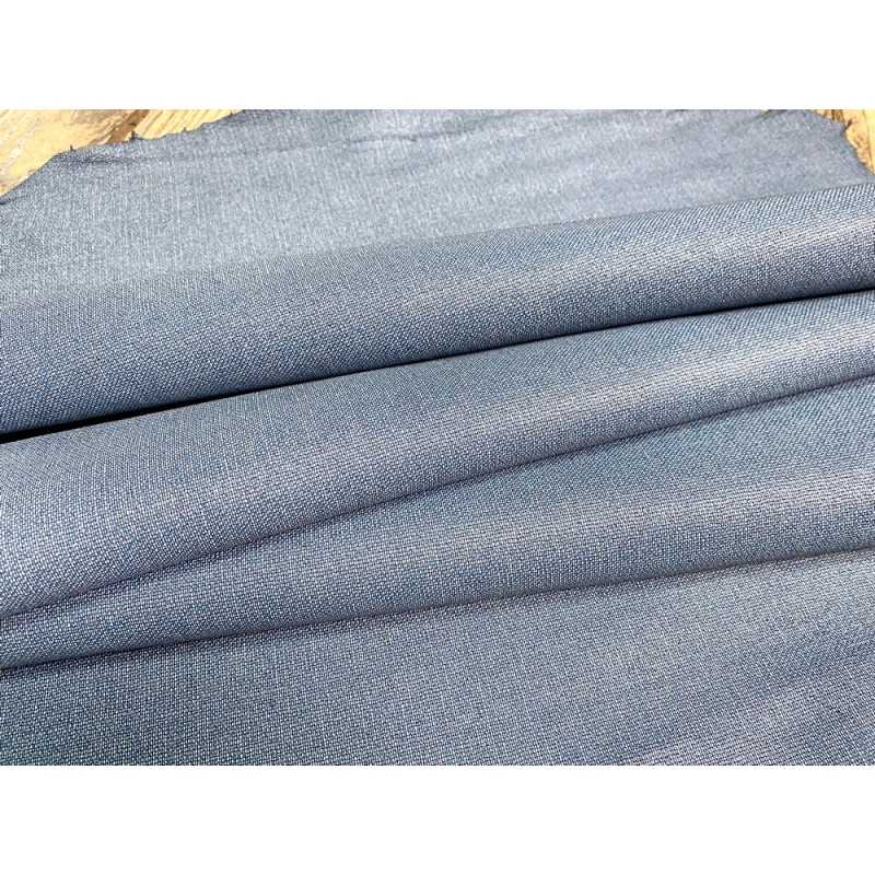 Peau de cuir d'agneau bleu façon jeans - maroquinerie - vêtement - Cuir en Stock