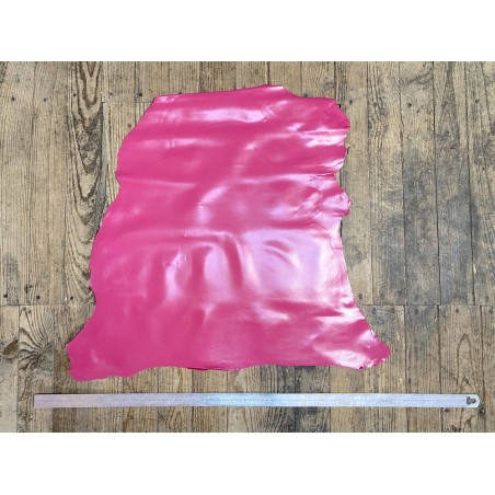 Peau de cuir de chèvre rose fuchsia - Cuir en Stock