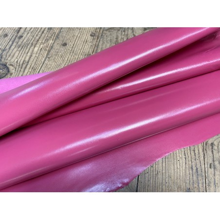 Peau de cuir de chèvre rose fuchsia - Cuirenstock