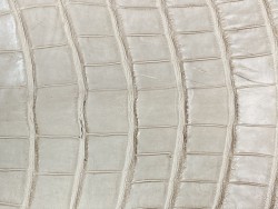 Cuir de crocodile véritable beige mat maroquinerie bijoux - Cuir en Stock