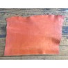 Collet de vache tannage végétal - rose corail - cuir en stock