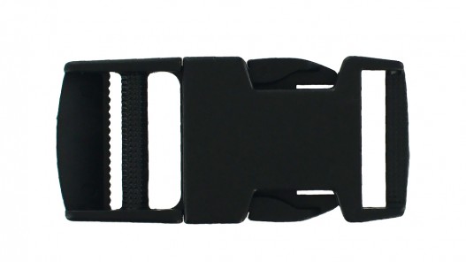 Fermoir clip 25 mm noir - Cuir en Stock