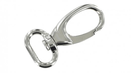 Mousqueton ovale anneau oblong - cuir en stock