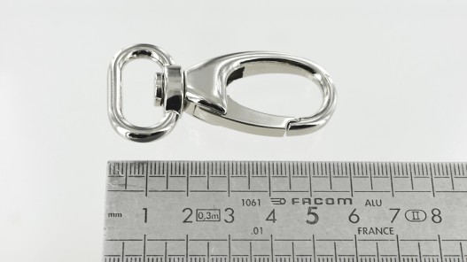 Mousqueton ovale anneau oblong 15 mm- Bouclerie - Cuir en Stock