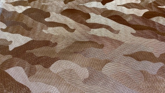 Demi peau de cuir de veau grain façon camouflage cuivre - maroquinerie - Cuirenstock