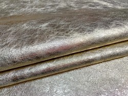 Peau de veau métallisé doré - maroquinerie - Cuirenstock