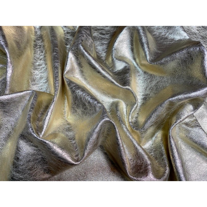 Peau de veau métallisé doré - maroquinerie - Cuir en Stock