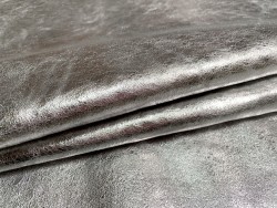 Peau de veau métallisé argent - maroquinerie - Cuirenstock