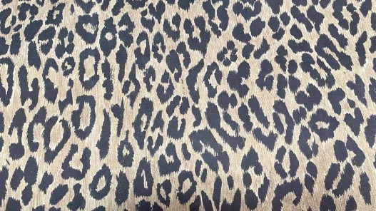 Peau de cuir de chèvre imprimée façon léopard brun - maroquinerie - Cuirenstock