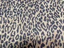 Peau de cuir de chèvre imprimée façon léopard brun - maroquinerie - Cuirenstock
