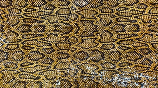 Demi peau de cuir de veau grain façon serpent fauve - maroquinerie - Cuirenstock