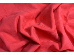 Chèvre velours rose corail- maroquinerie - cuirenstock