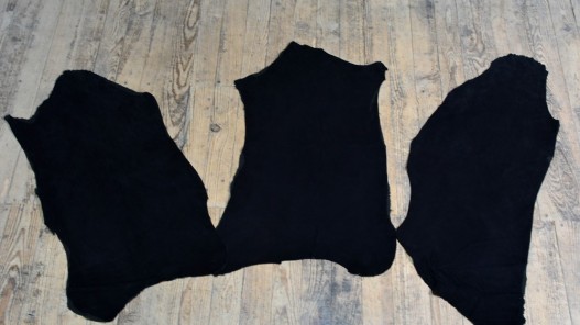 Lot de 3 peaux identiques de cuir stretch - vêtement - maroquinerie - Cuir en stock