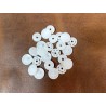 Lot boutons pression - blanc - maroquinerie accessoire qualité professionnelle - Cuir en stock