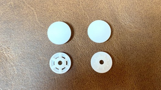 Lot boutons pression - blanc - maroquinerie accessoire qualité professionnelle - Cuirenstock
