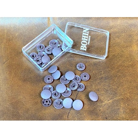 Lot boutons pression - marron - maroquinerie accessoire qualité professionnelle - cuir en stock