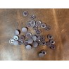 Lot boutons pression - marron - maroquinerie accessoire qualité professionnelle - Cuir en Stock