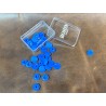 Lot boutons pression - bleu roi - maroquinerie accessoire qualité professionnelle - cuir en stock