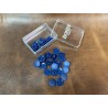 Lot boutons pression - bleu marine - maroquinerie accessoire qualité professionnelle - cuir en stock