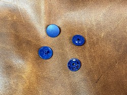 Bouton pression - bleu marine - maroquinerie accessoire qualité professionnelle - cuir en stock