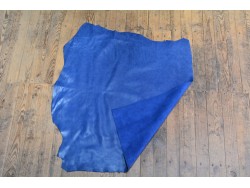 Demi peau de cuir de vachette ciré pullup bleu cyan - maroquinerie - cuirenstock