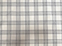 Peau de veau velours beige - motif tartan écossais - Maroquinerie - Cuir en stock