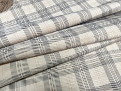 Peau de veau velours beige - motif tartan écossais - Maroquinerie - Cuir en Stock