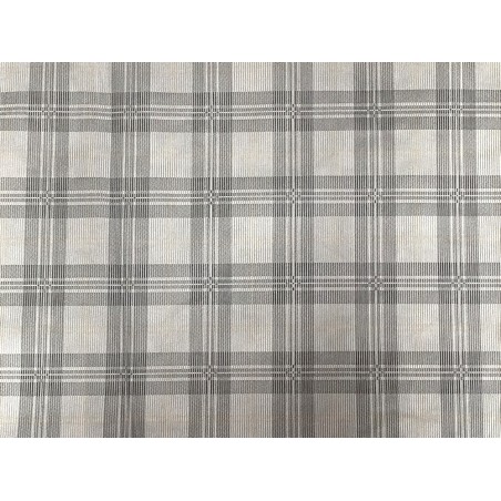 Peau de veau velours gris - motif tartan écossais - Maroquinerie - cuir en stock