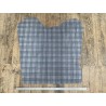 Peau de veau velours gris - motif tartan écossais - Maroquinerie - Cuirenstock