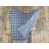 Peau de veau velours gris - motif tartan écossais - Maroquinerie - cuirenstock