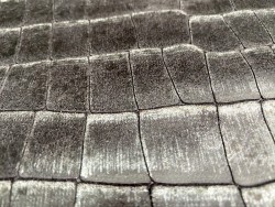 Peau de veau grain façon crocodile carbone- maroquinerie - Cuirenstock
